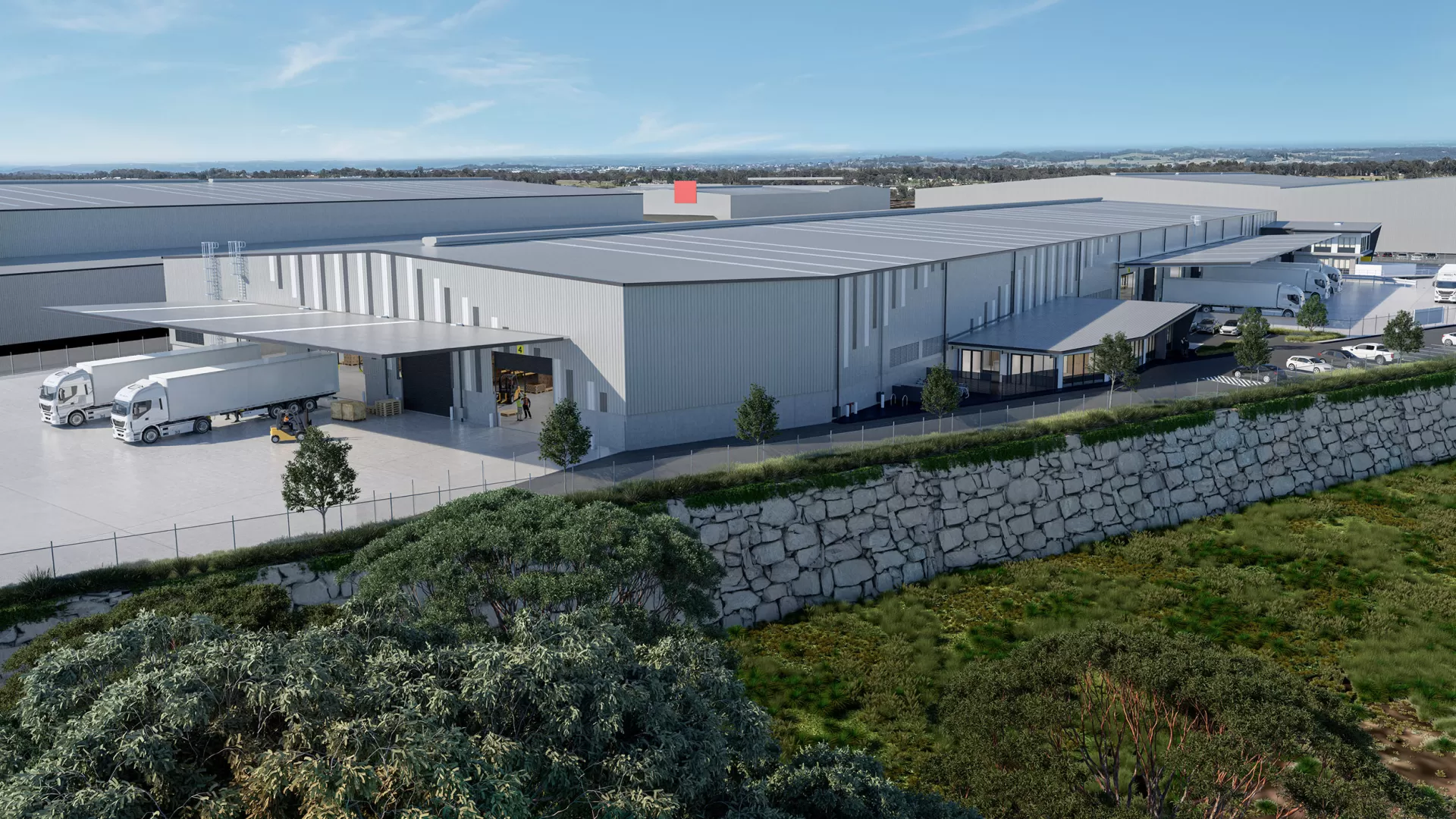 Aerial View Warehouse 